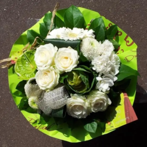 BOUQUET ROND BLANC