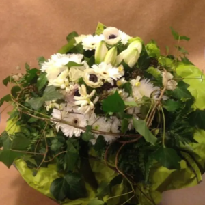 BOUQUET ROND BLANC VOLUME