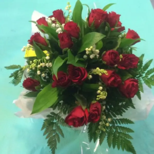 BOUQUET ROSES ROUGE ET MUGUET